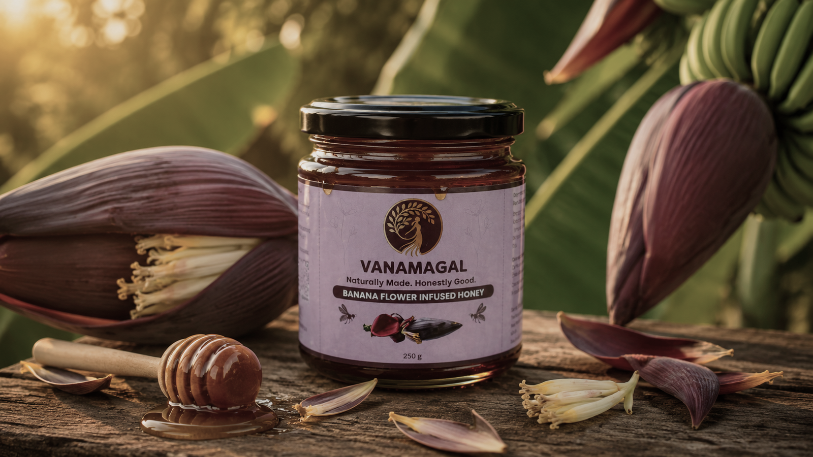 Banana Flower Infused Honey Hero Banner